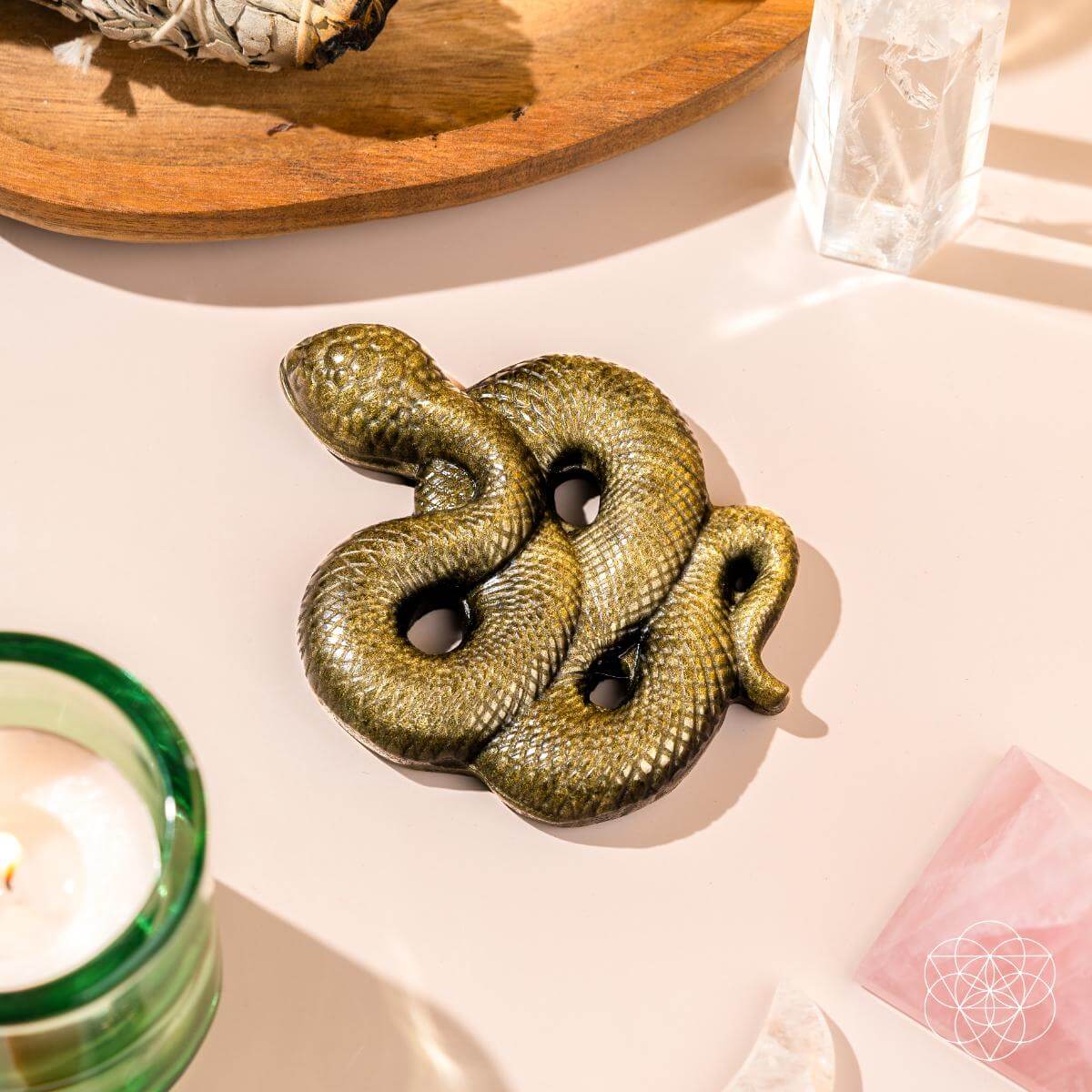 Unbroken: The Gold Obsidian Serpent Totem