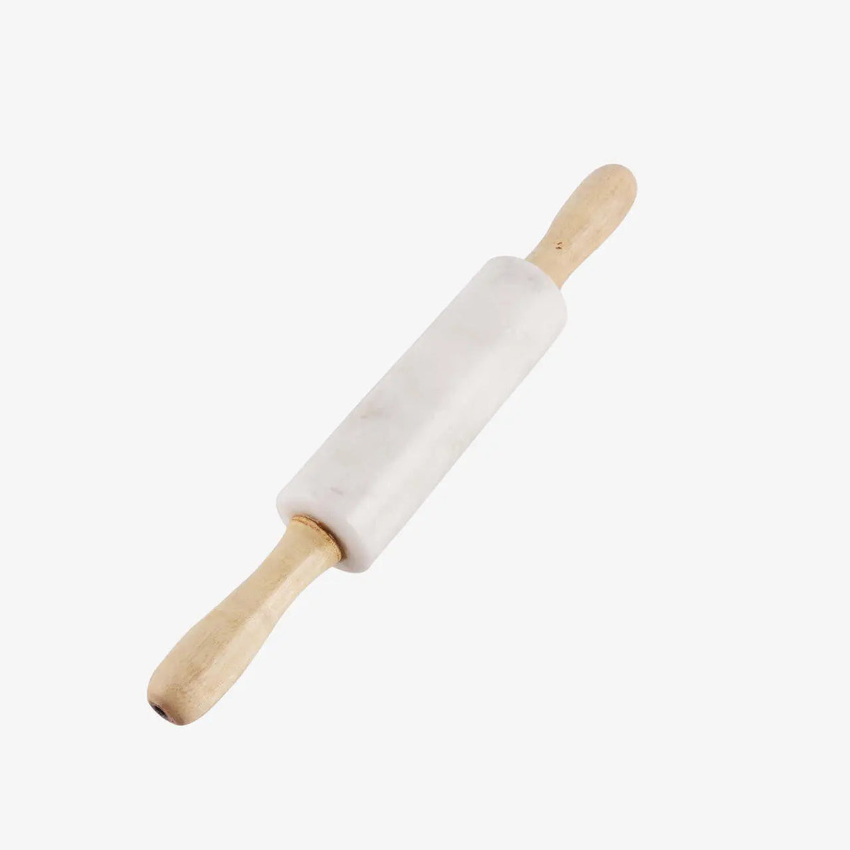 Vivace White Marble Wood Rolling Pin