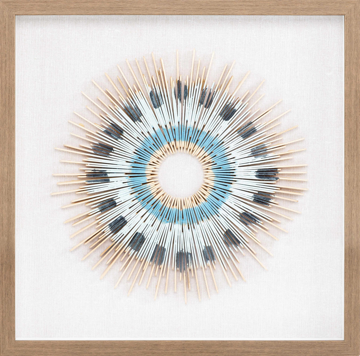 Yenice Natural Wood Geometric Wall Art Set Of Two - Clearance