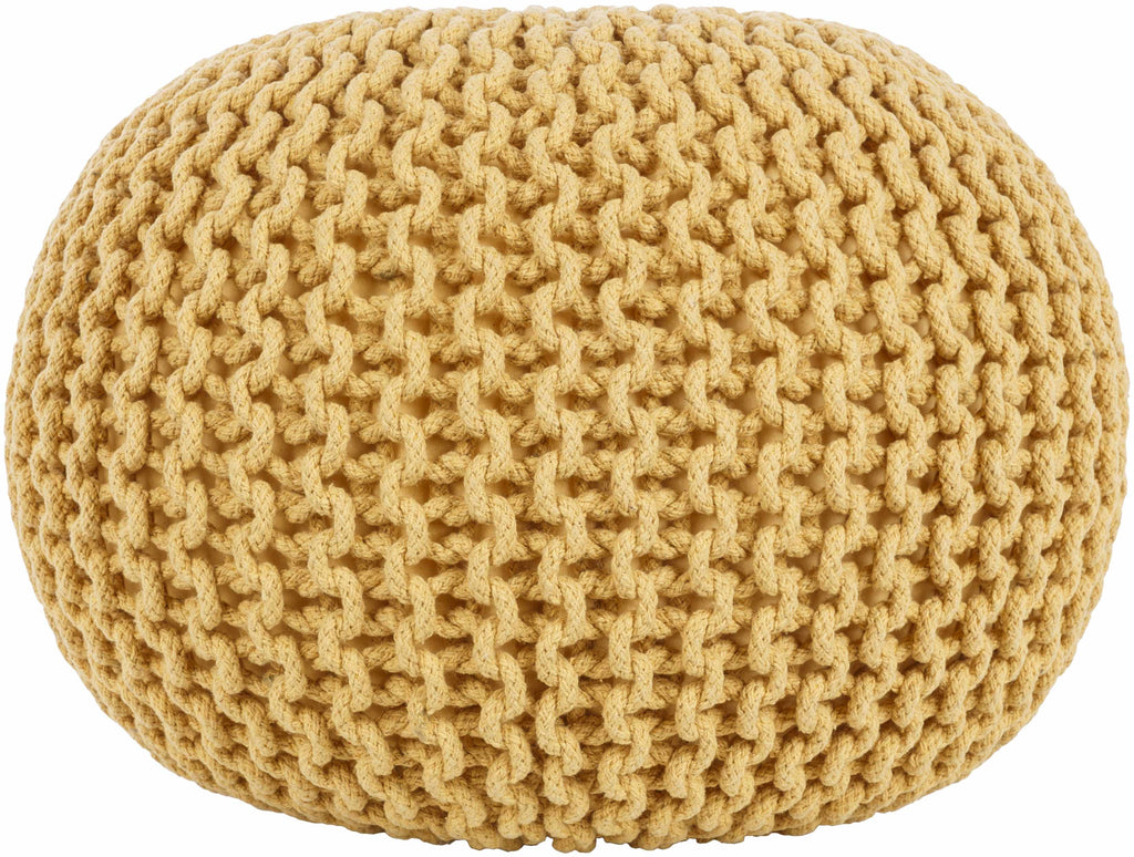 Yablanitsa Orange Knitted Pouf