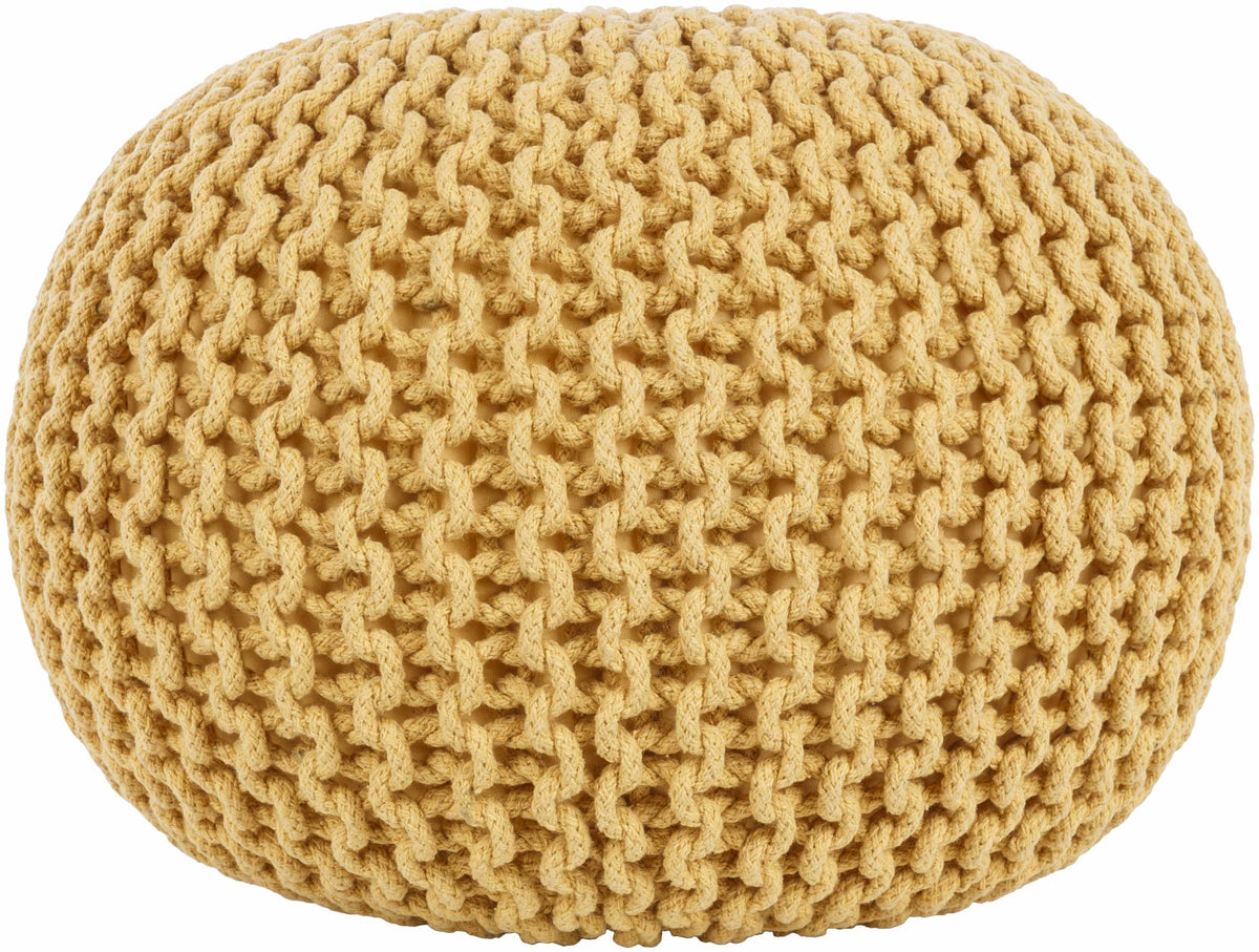 Yablanitsa Orange Knitted Pouf