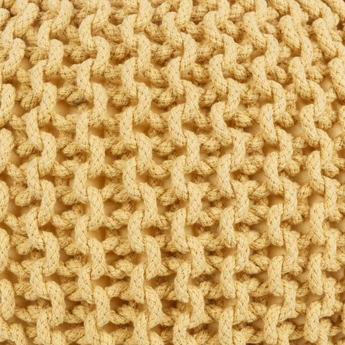 Yablanitsa Orange Knitted Pouf